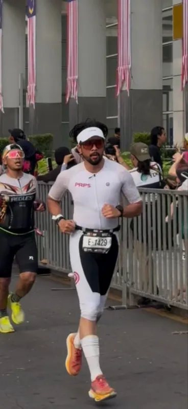 Hazwan Hussein running at POWERMAN 2026